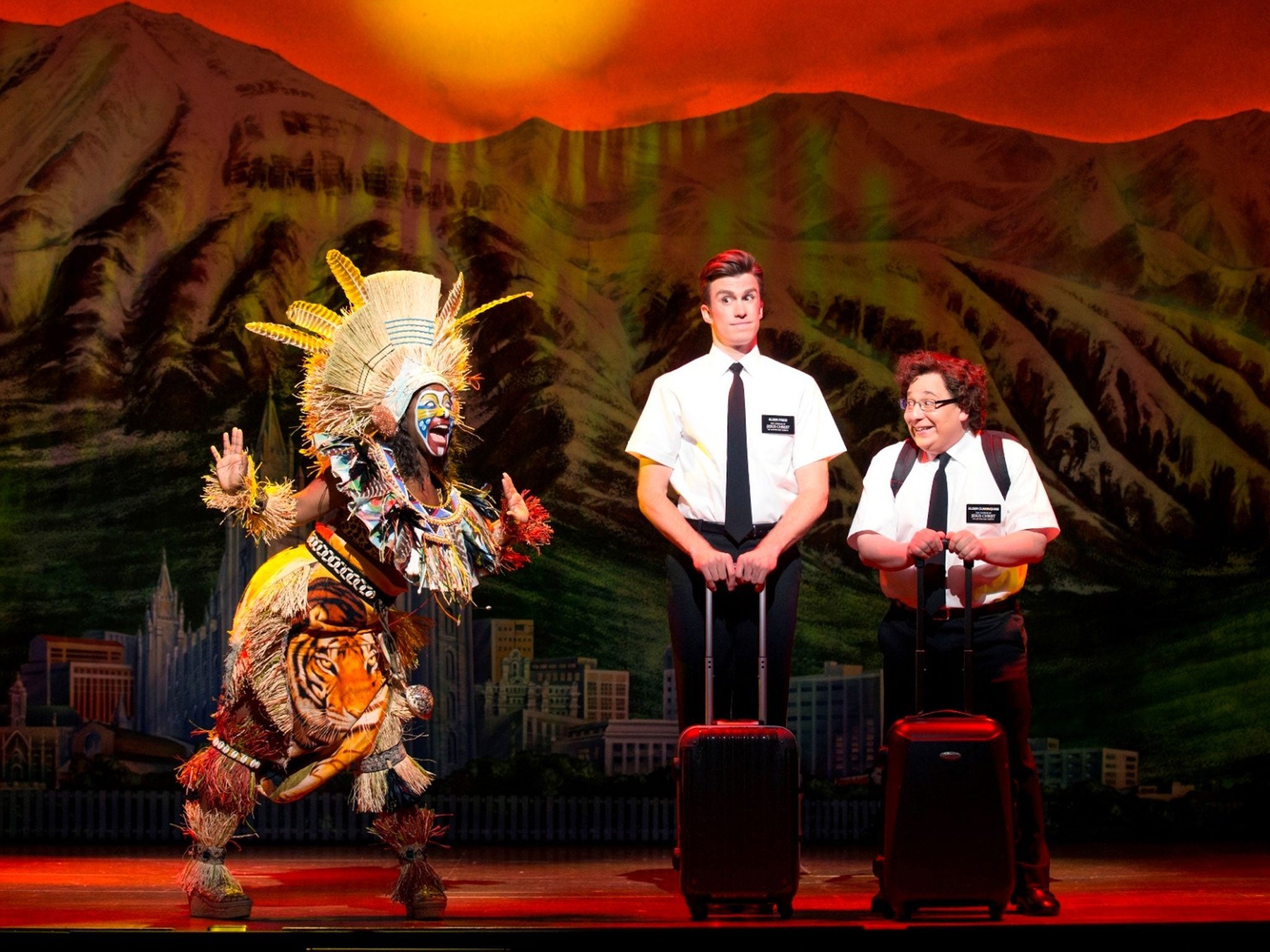 Bible bashing: Gavin Creel and Jared Gertner try to spread God’s word in The Book of Mormon