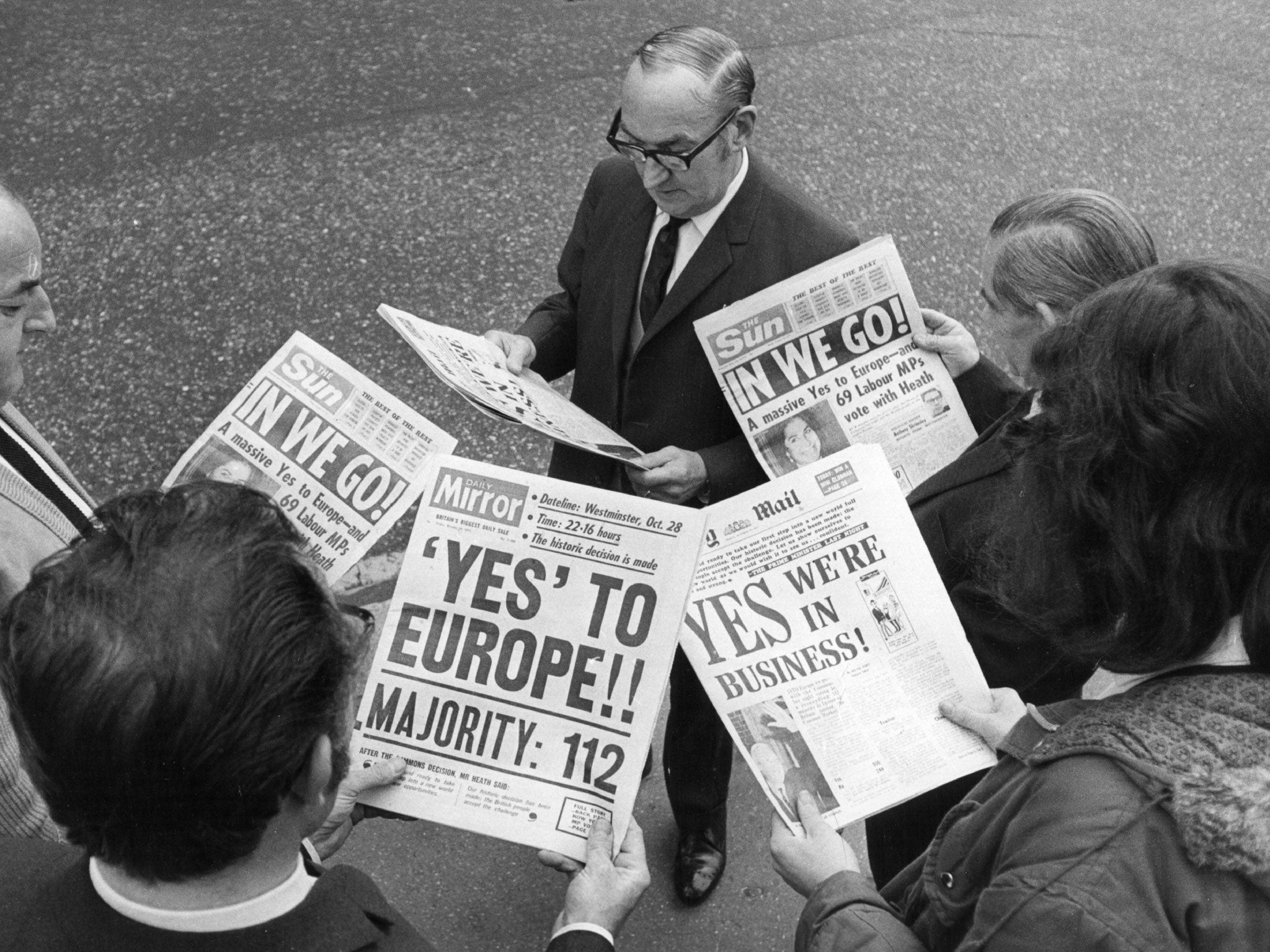 In it together: Britain joins the Common Market in October 1971