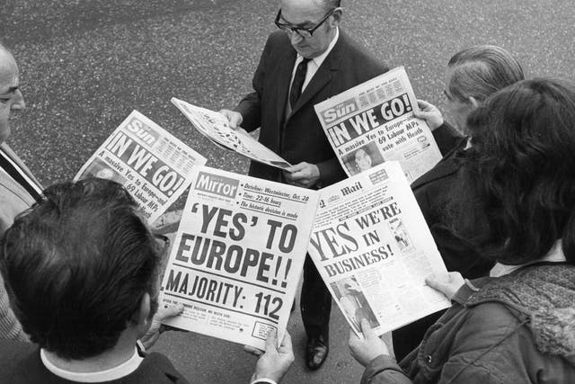 In it together: Britain joins the Common Market in October 1971 