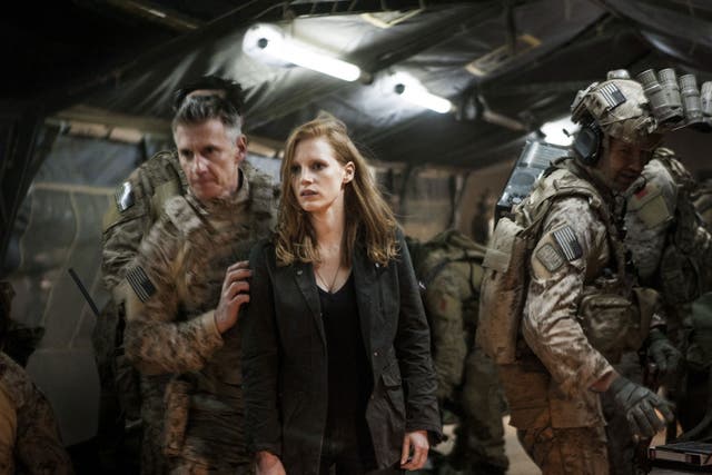 Revenge drama: Jessica Chastain, as CIA agent Maya, hardens as Bigelow’s film progresses