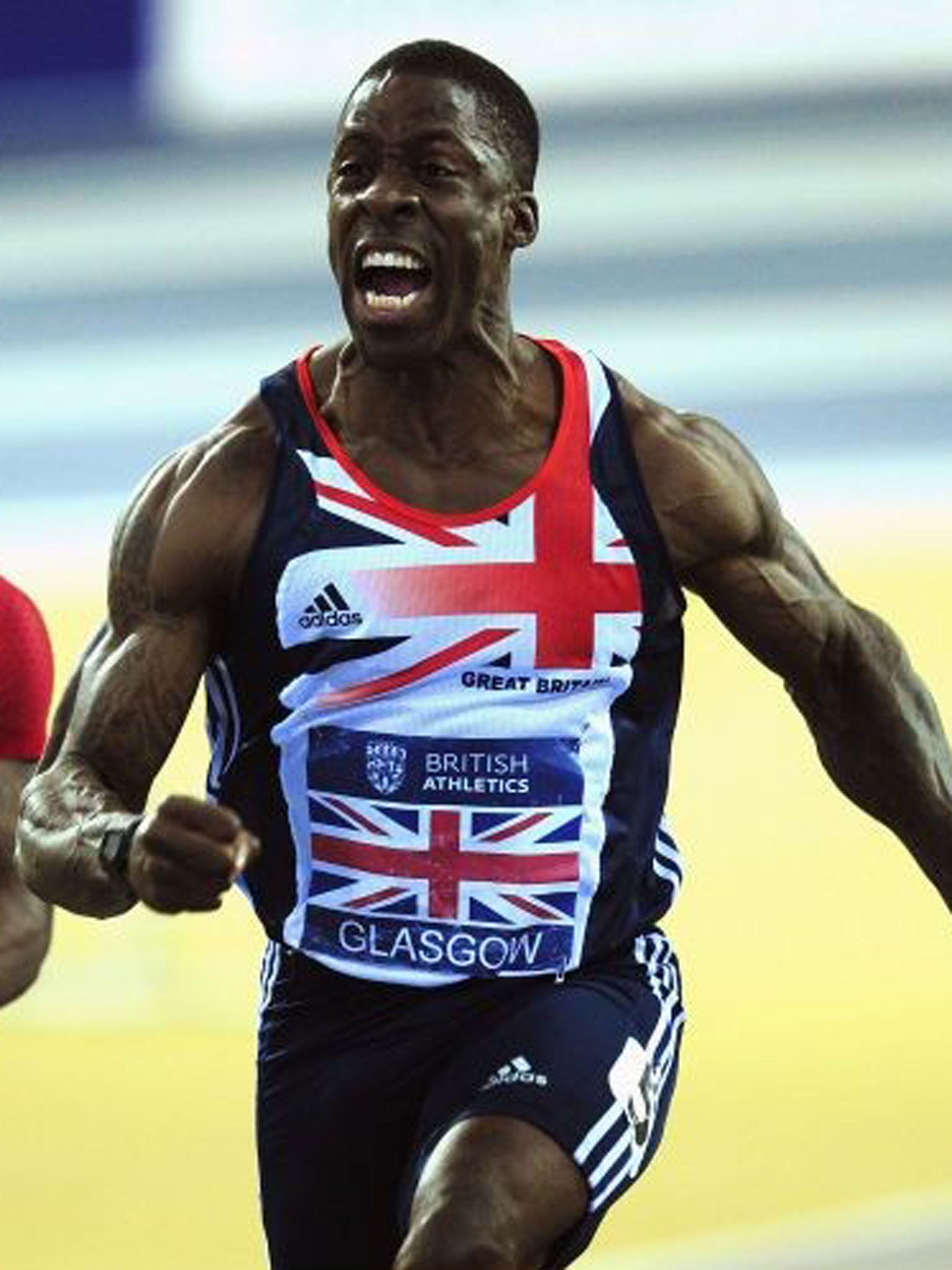 Dwain Chambers recorded the second fastest time of the year
in the 60m