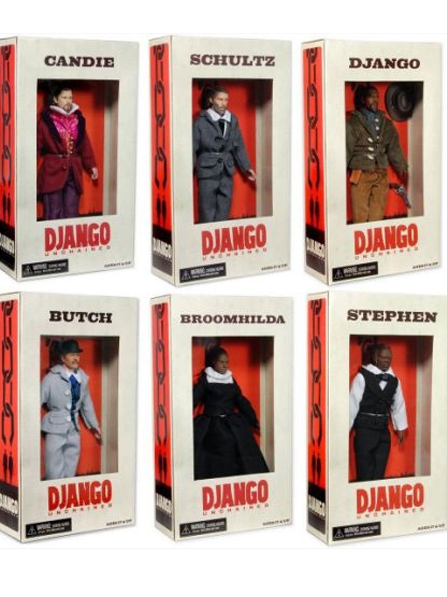 Dolls from Quentin Tarantino's latest film, Django Unchained