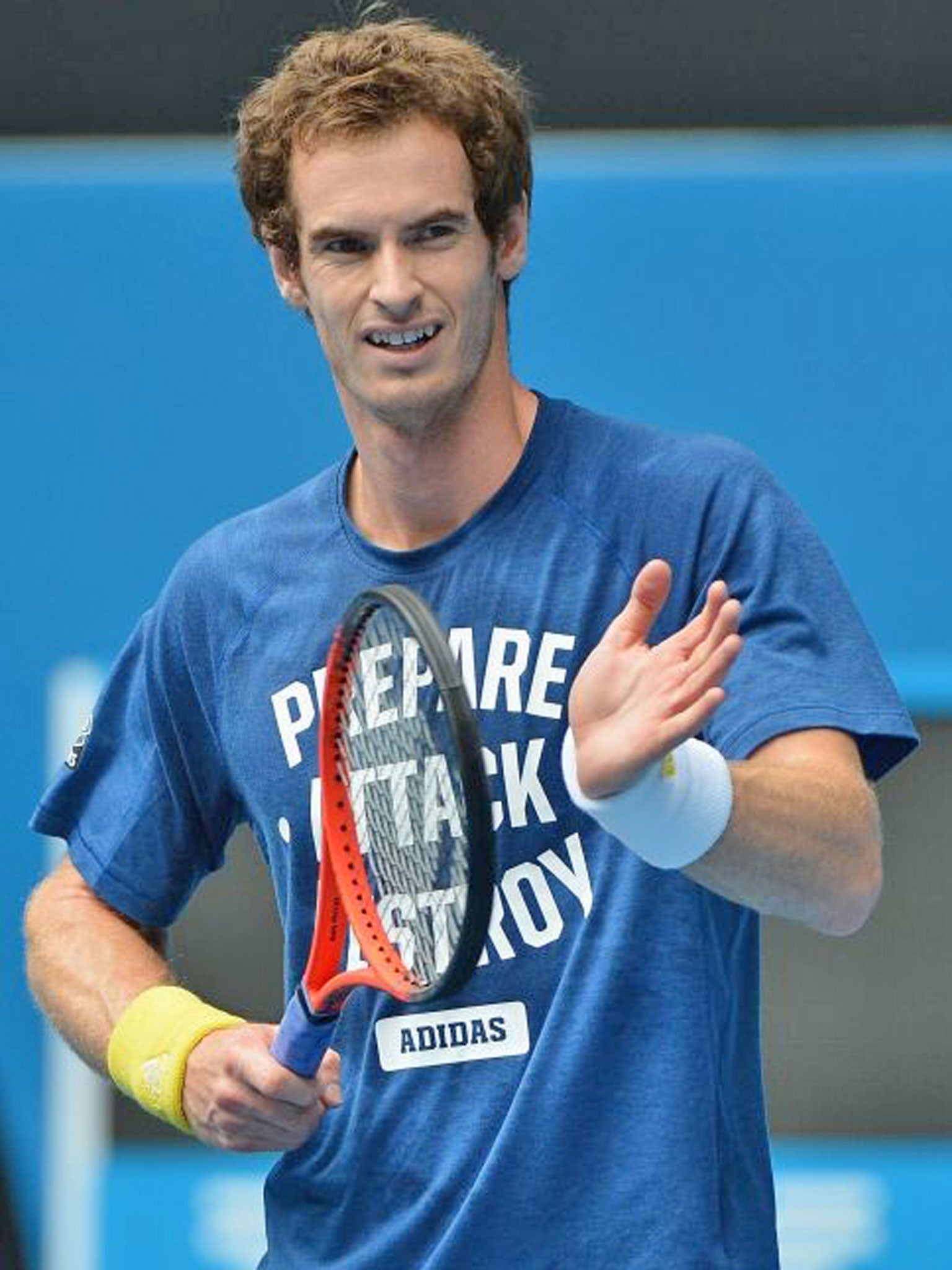 Andy Murray is heading back out on to the practice court