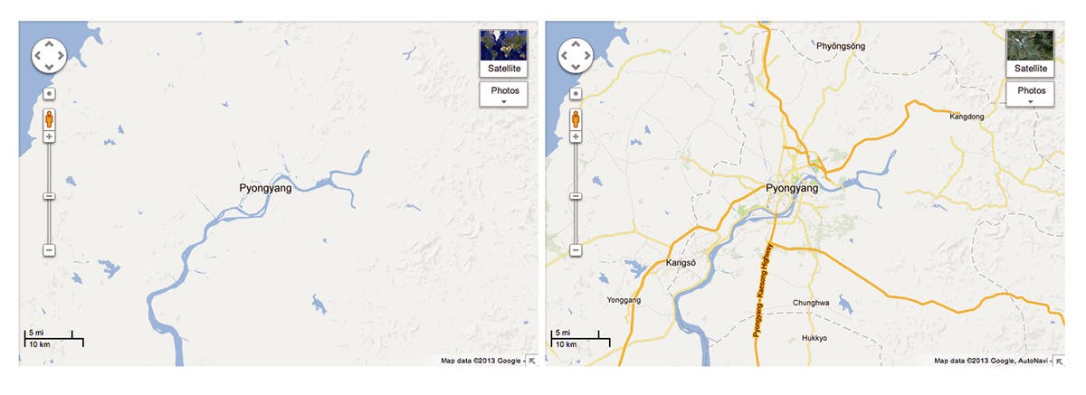 Google Maps Fills In The Blanks Of Its North Korea Coverage The Independent The Independent