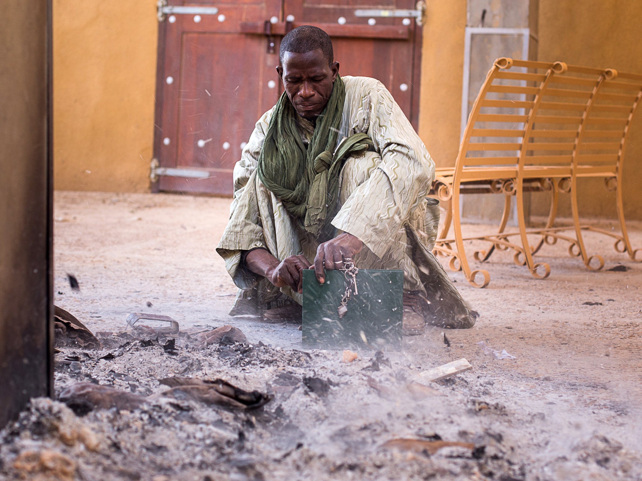 The ashes of priceless manuscripts, some of them up to 700 years old, burned by Jihadis in Mali’s fabled Timbuktu
