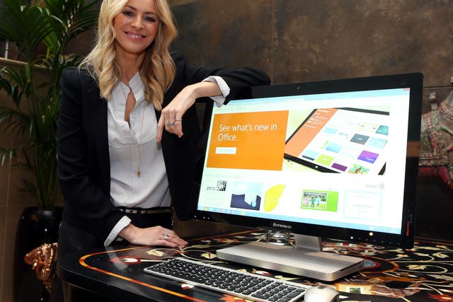 Tess Daly speaks at the UK Launch for Microsoft Office 365