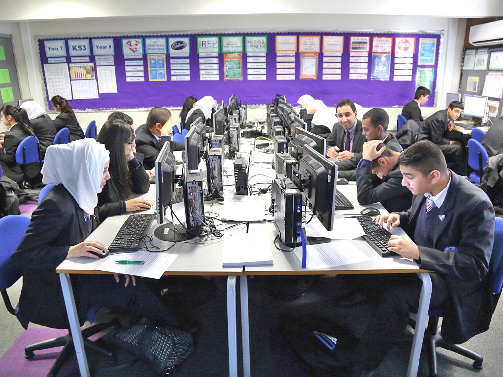 Fresh start: pupils at the redesigned Park View School