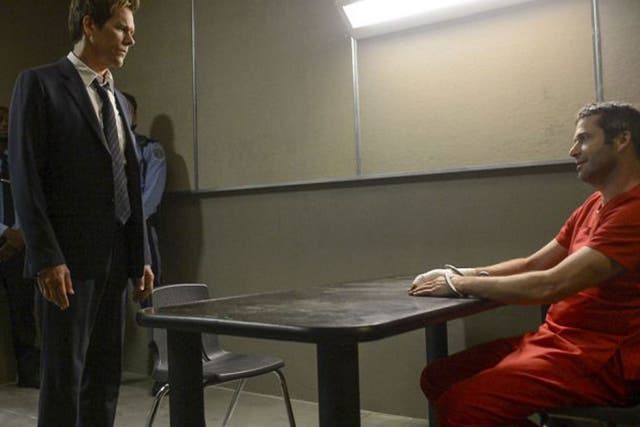 Serial-killer serial: Kevin Bacon (left) and James Purefoy in ‘The Following’