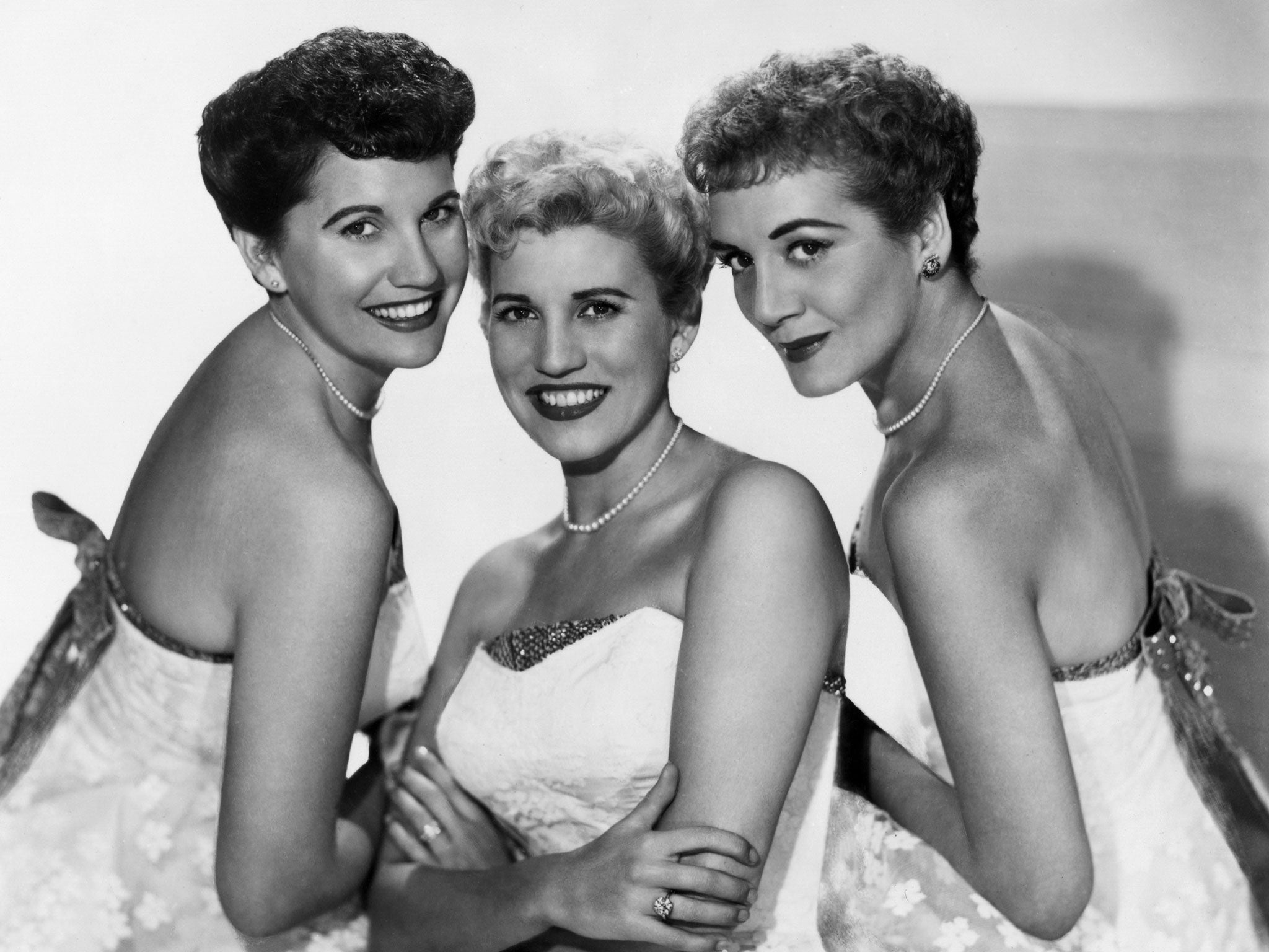 The sisters, from the left: Maxene, Patty and Laverne