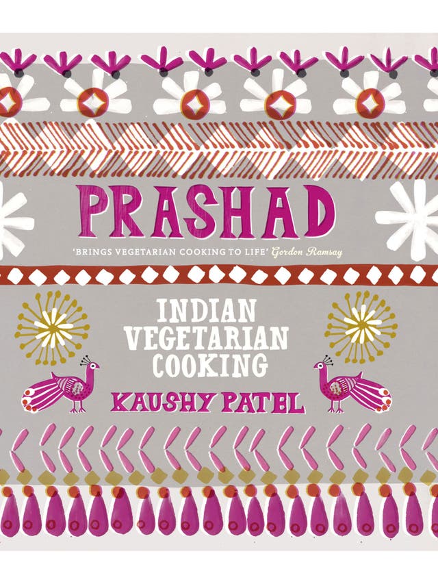 <p><strong><a href="http://www.independent.co.uk/life-style/food-and-drink/features/the-10-best-vegetarian-cookbooks-8476112.html?action=gallery" target="_blank">1. Prashad by Kaushy Patel</a></strong></p>
<p><em>£25, <a target="_blank" href="http://theindependent.tbpcontrol.co.uk/TBP.Direct/PurchaseProduct/OrderProduct/CustomerSelectProduct/FullProductDetail.aspx?d=theindependent&amp;s=C&amp;r=10000060&amp;ui=0&amp;bc=0&amp;productId=21062050&amp;backURL=%2ftbp.direct%2fpurchaseproduct%2forderproduct%2fcustomerselectproduct%2fsearchproducts.aspx%3fd%3dtheindependent%26s%3dC%26r%3d10000060%26ui%3d0%26bc%3d0%26keywordSearch%3dprashad%26productGroupId%3d">The Independent Bookshop</a><a href="http://www.waterstones.com/waterstonesweb/products/kaushy+patel/prashad+cookbook/8925108/" target="_blank"></a></em></p>
<p>Having starred in Gordon Ramsay's Best Restaurant TV show, the Patels have produced a cookbook sharing the secrets of their small Bradford restaurant.</p>