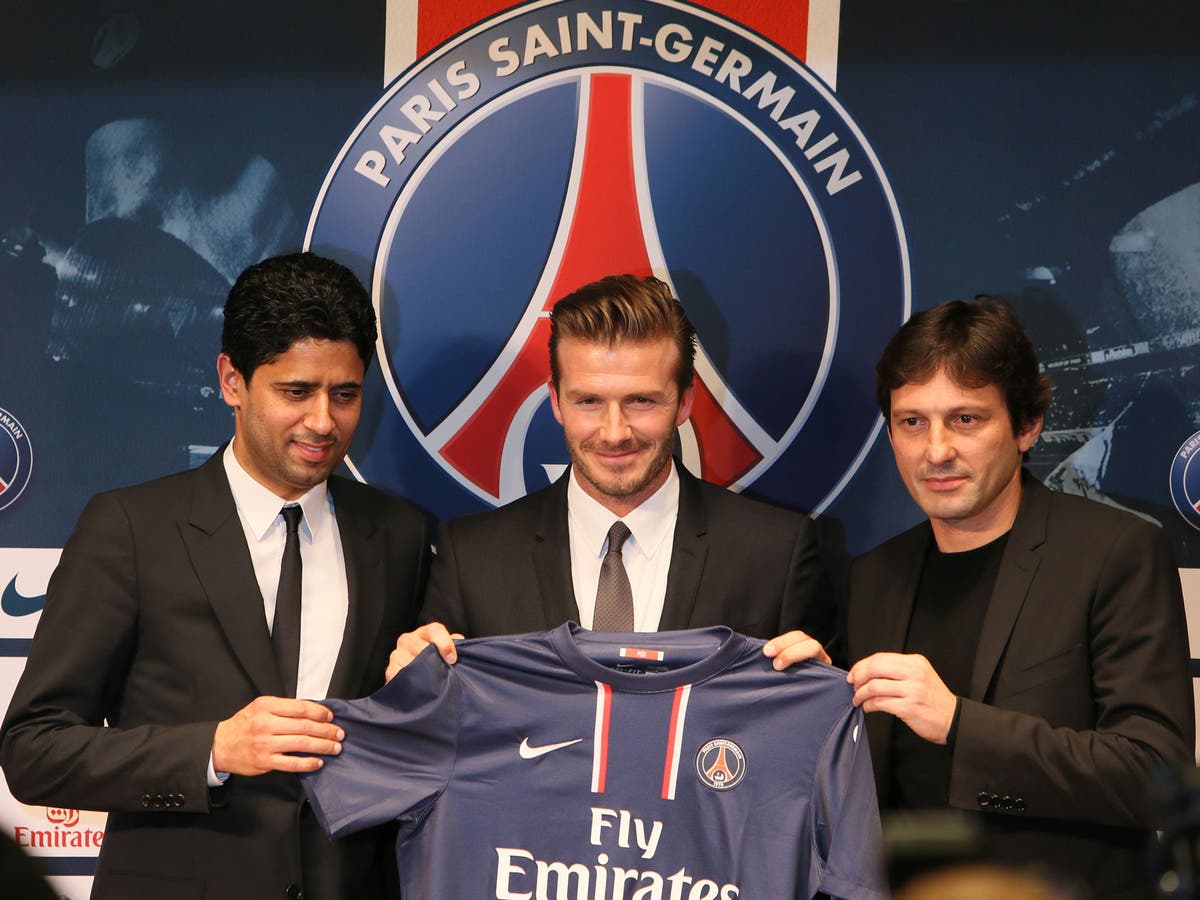 David Beckham meets up with PSG squad for first time | The Independent ...