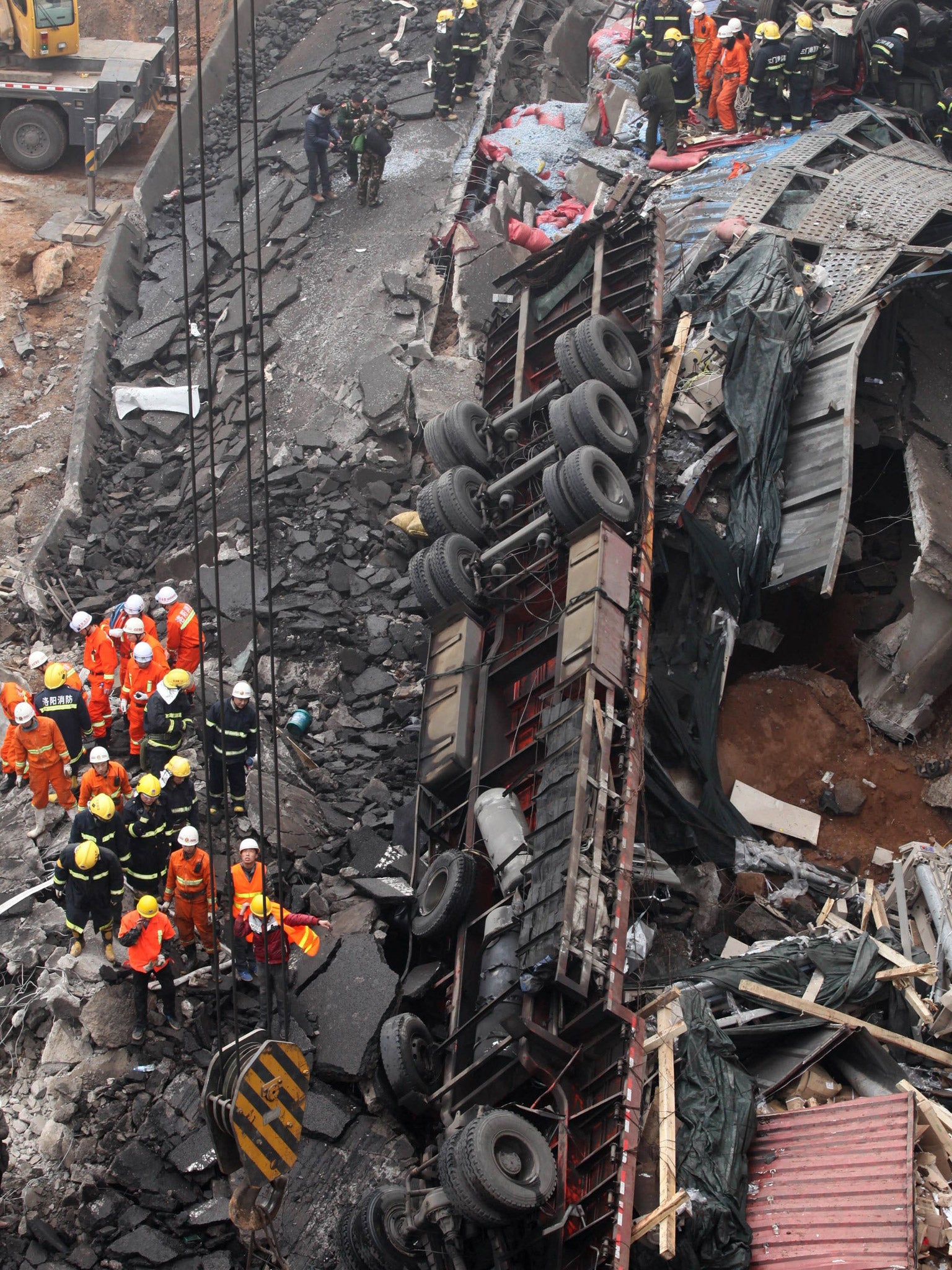 Lorry carrying fireworks for Chinese New Year celebrations explodes