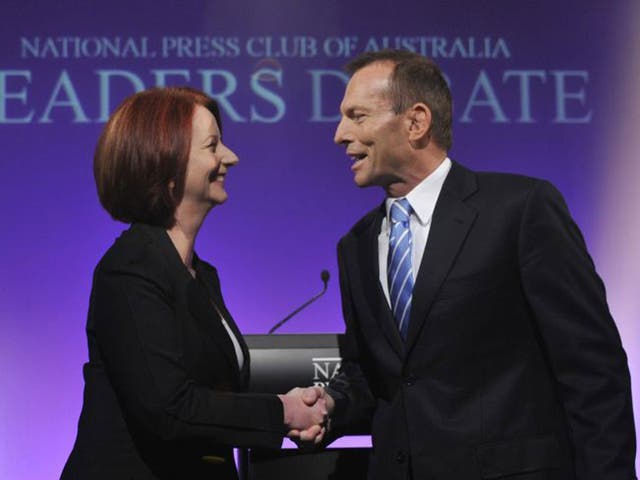 Prime Minister Julia Gillard and Tony Abbott, the opposition leader, will battle for women’s votes ahead of Australia’s September election