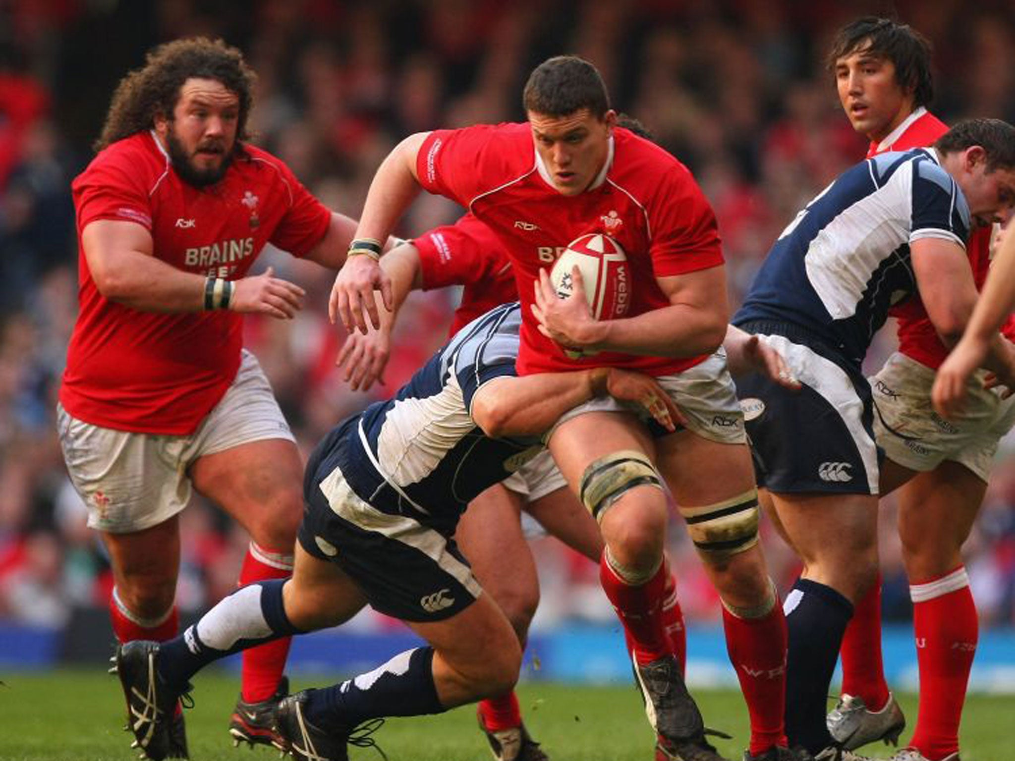 Ian Evans (right) and Adams Jones will be vital to Wales’ cause