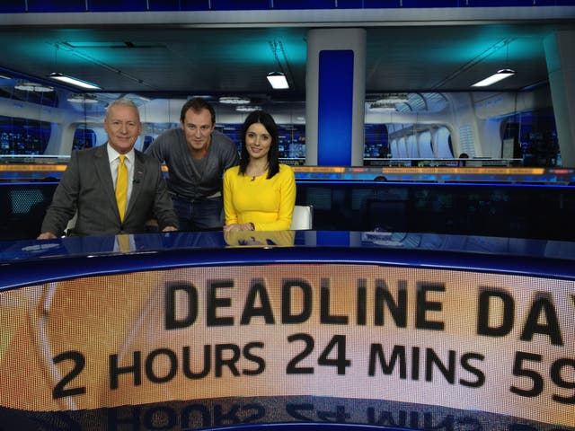 Tom Peck, centre, with Jim White and Natalie Sawyer