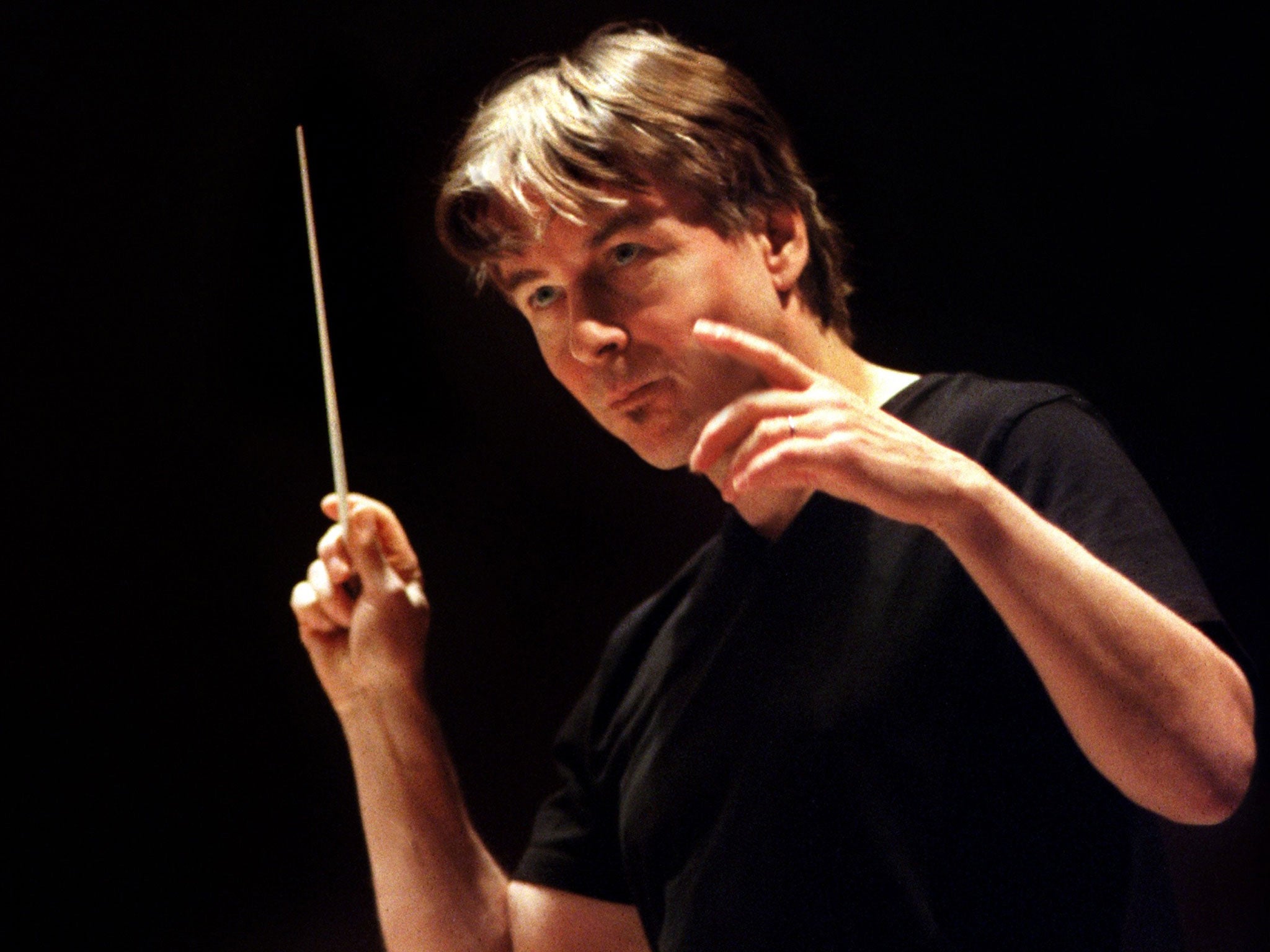 Perfect pace: Esa-Pekka Salonen in rehearsal for Woven Words, which marks the centenary of Witold Lutoslawski