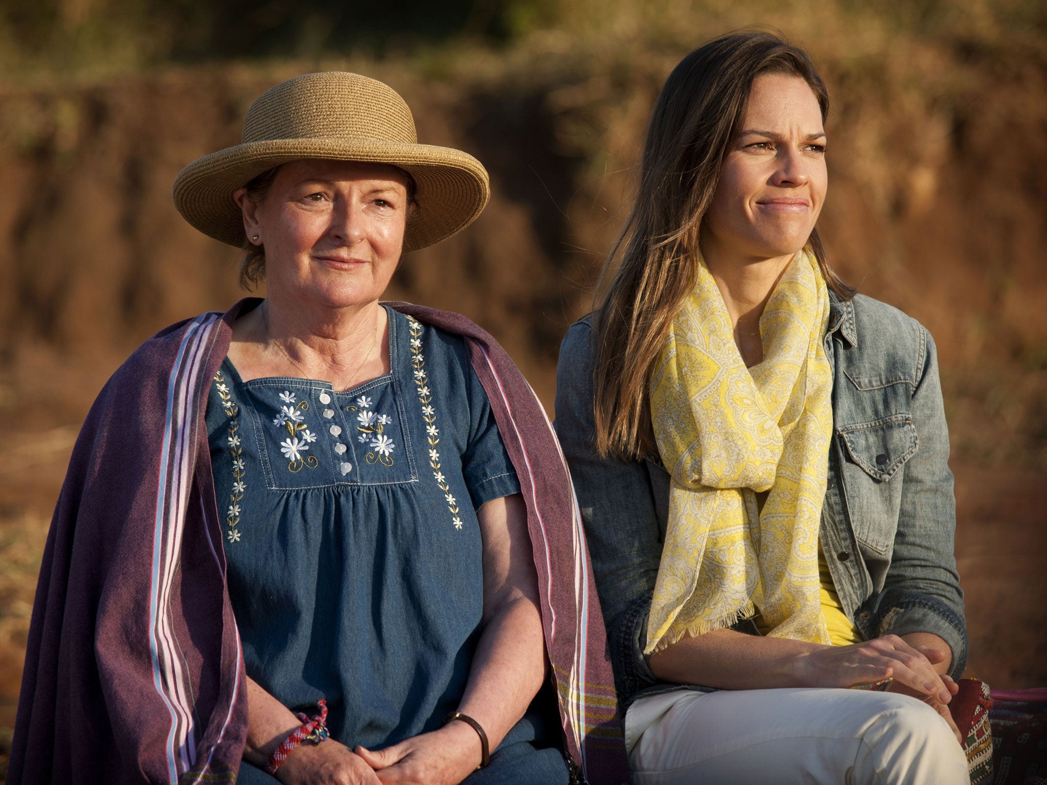 On a mission: Hilary Swank, right, and Brenda Blethyn as Mary and Martha