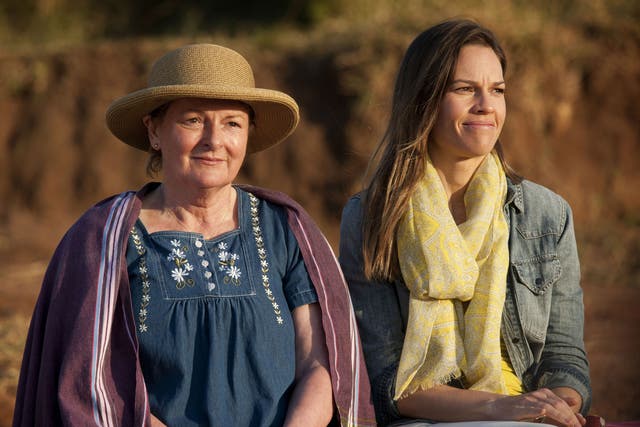 On a mission: Hilary Swank, right, and Brenda Blethyn as Mary and Martha