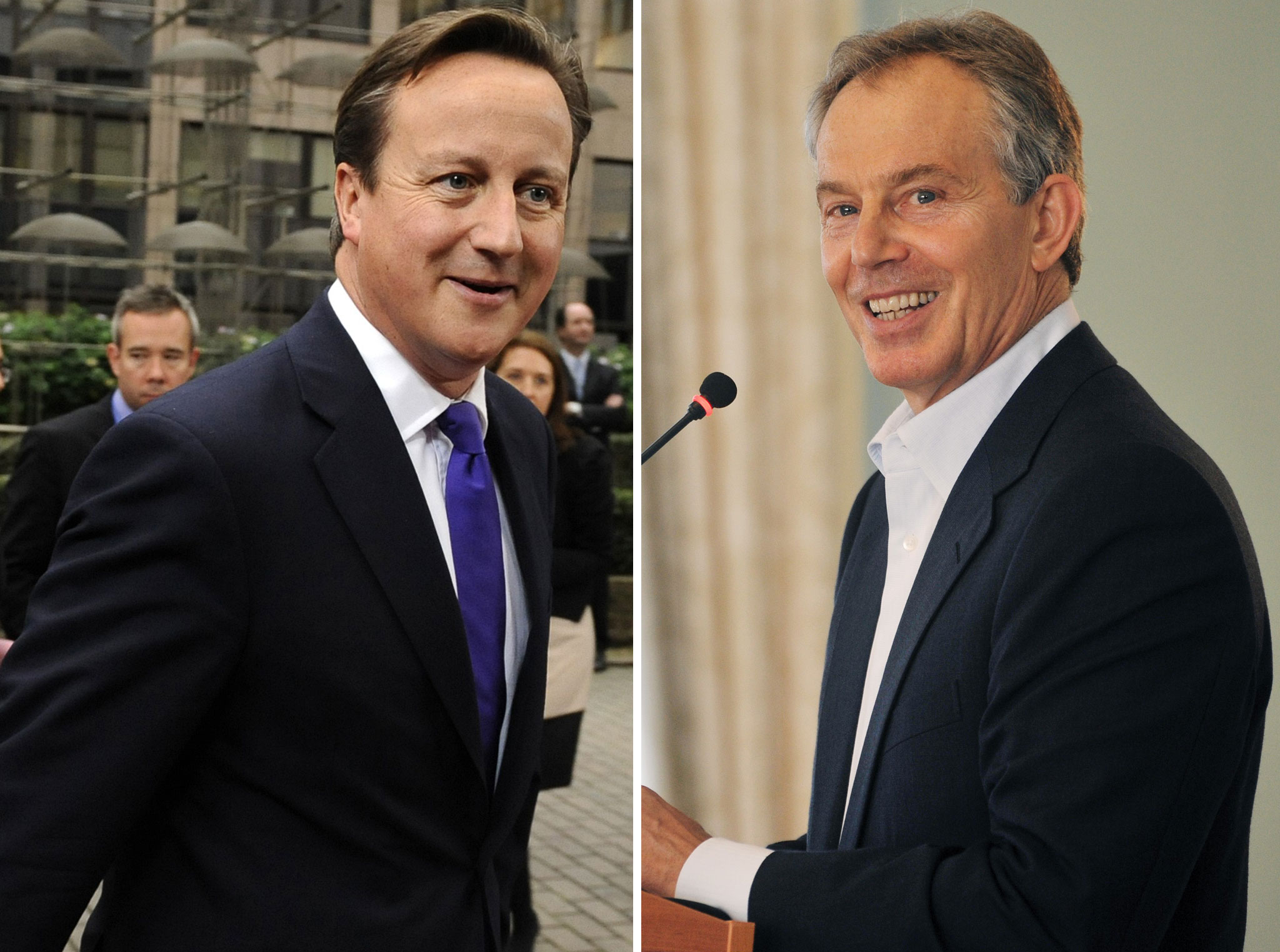 The friendship between former PM Tony Blair and current PM David Cameron is an unlikely one
