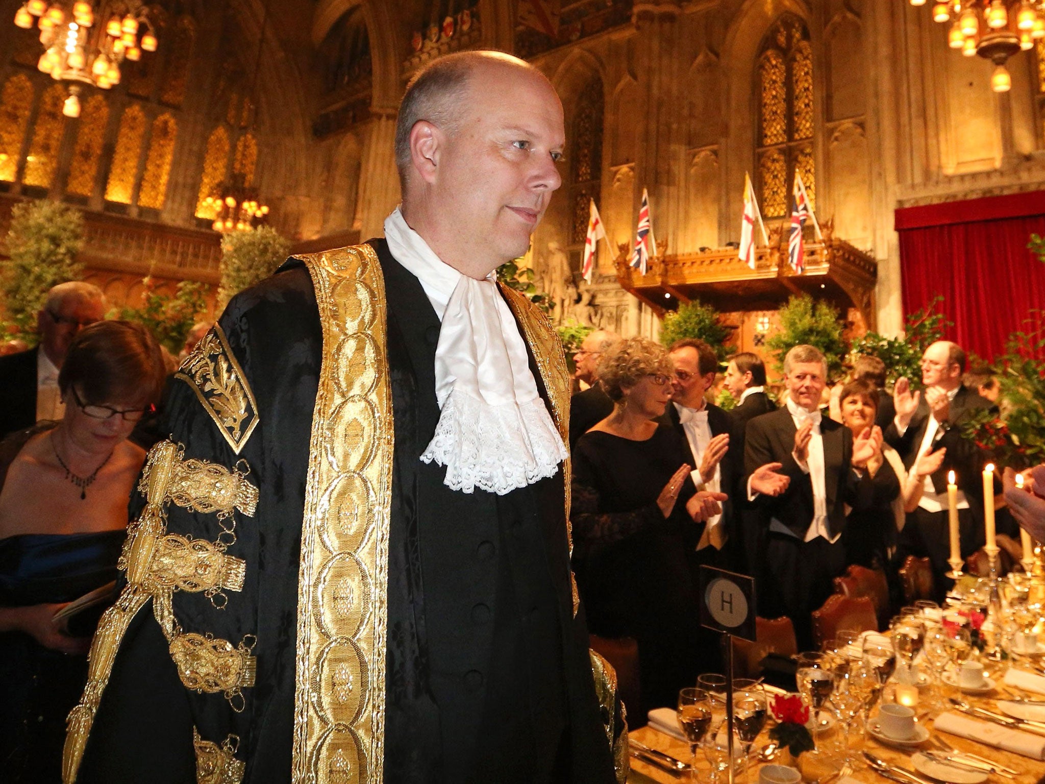 Controversy: Chris Grayling at the Guildhall for the Lord Mayor’s Banquet last November