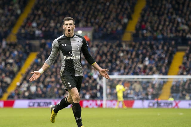 Tottenham Hotspur's Welsh midfielder Gareth Bale celebrates