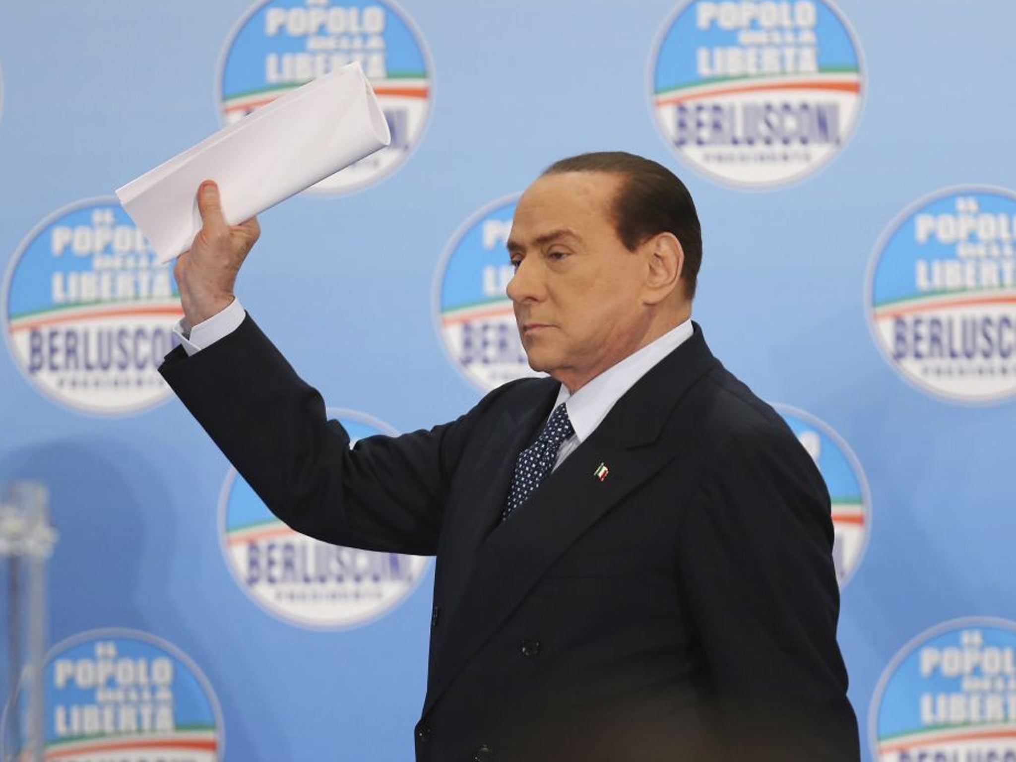 Former Italian Premier Silvio Berlusconi had been promising for several days to make a 'shock proposal'