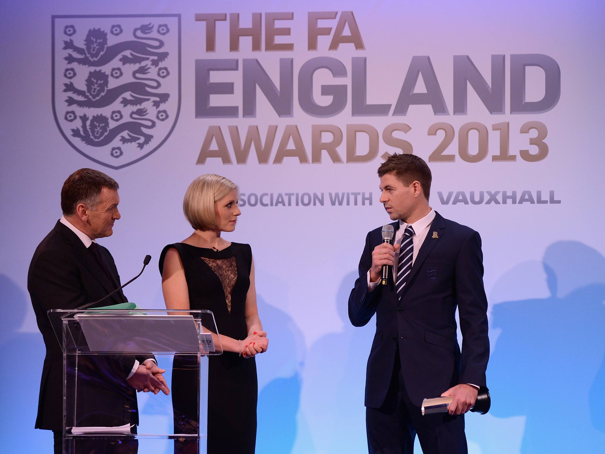 Steven Gerrard wins the England player of the year award