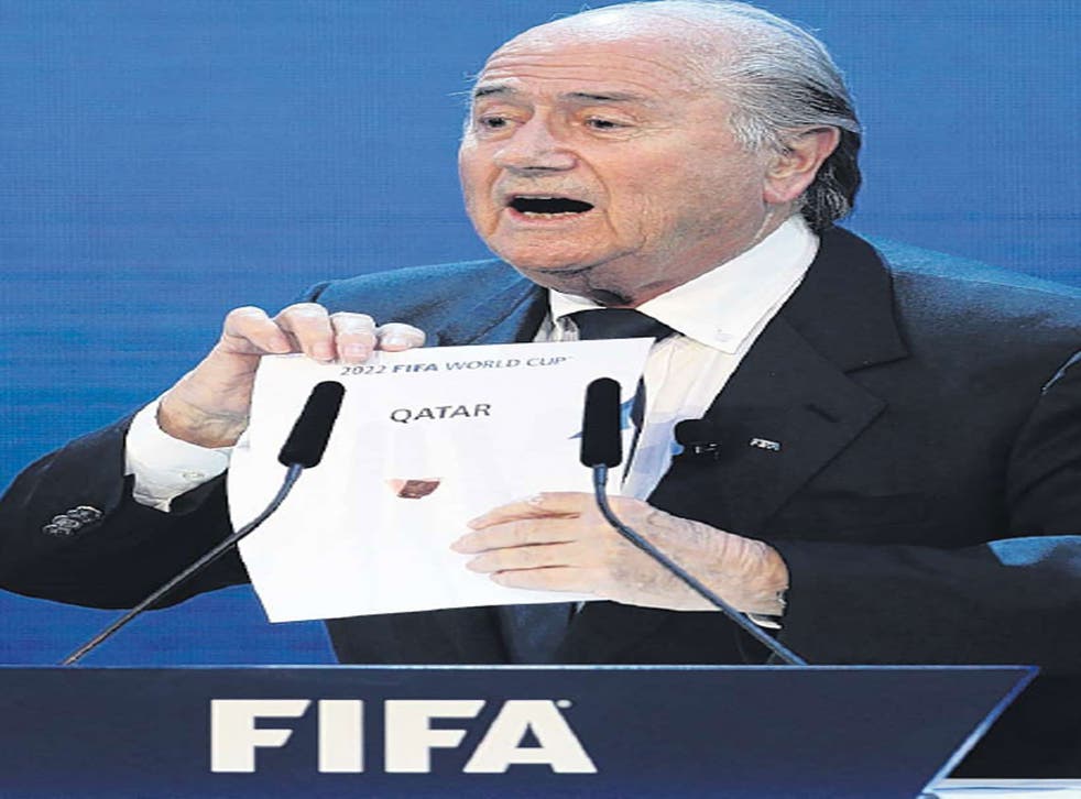 Fifa’s Sepp Blatter reveals Qatar as the hosts of the 2022 World Cup