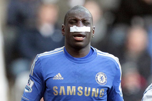 Demba Ba hurt his nose against Newcastle