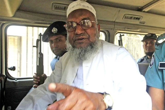 Abdul Quader Mollah after his conviction in Dhaka yesterday
