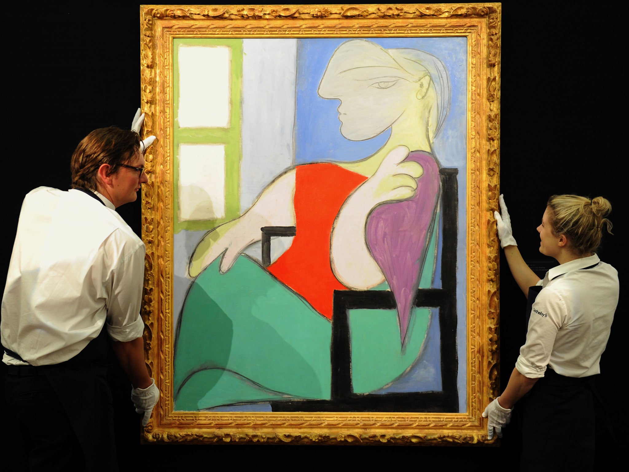 A budget-busting night: Picasso's 'Femme Assise Pres d'une Fenetre