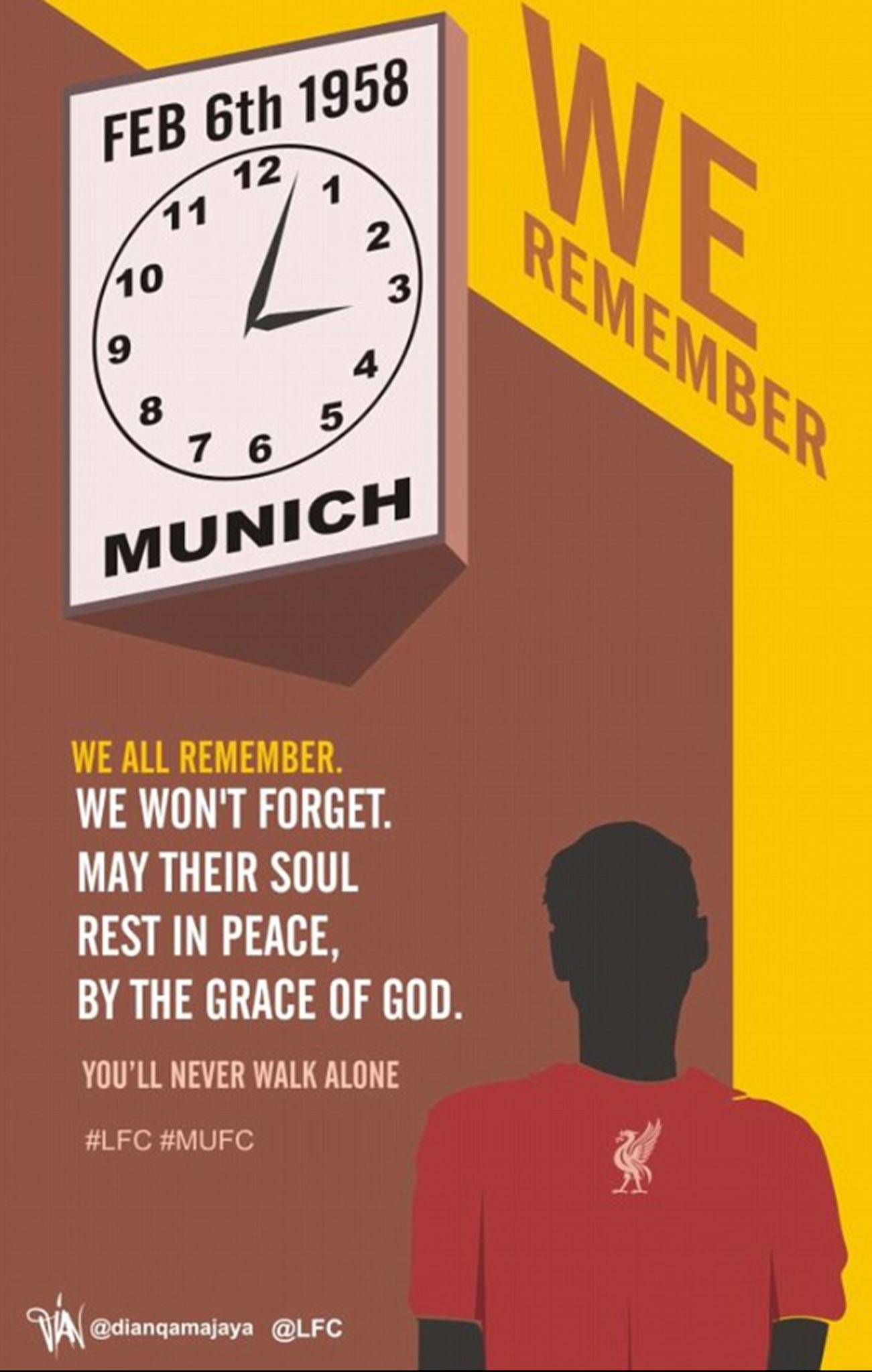 Liverpool pay tribute to the Munich air disaster