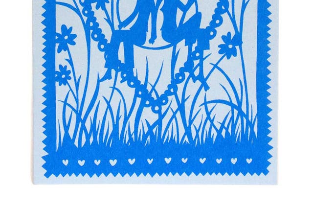Rob Ryan always wears his heart on his paper-cut-out sleeve and his special A4-sized Valentine's greeting card - signed by the man himself and inscribed with a poem - will melt the stoniest of hearts. ?25, <a href="http://etsy.com" target="_blank">etsy.com</a>