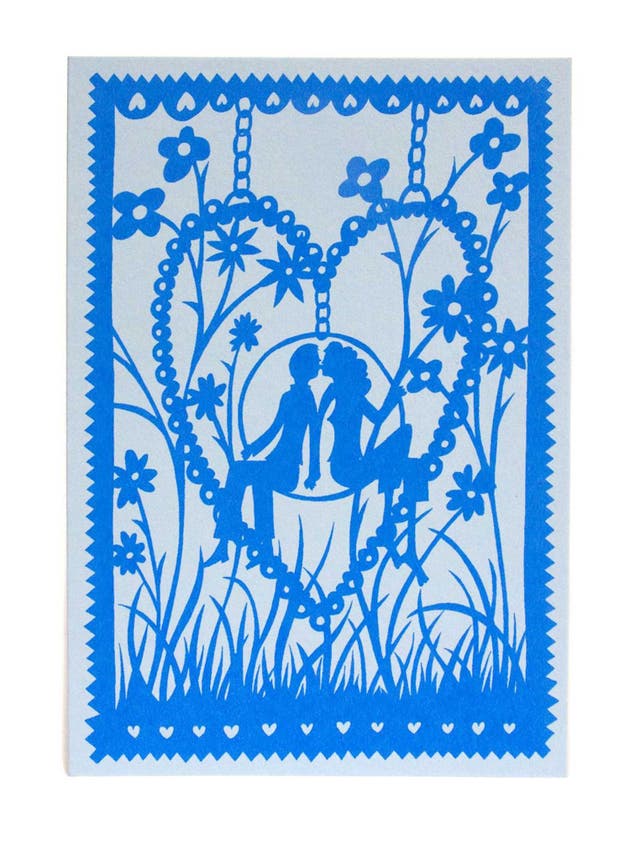 Rob Ryan always wears his heart on his paper-cut-out sleeve and his special A4-sized Valentine's greeting card - signed by the man himself and inscribed with a poem - will melt the stoniest of hearts. £25, <a href="http://etsy.com" target="_blank">etsy.com</a>