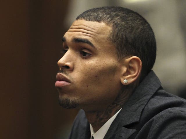 Chris Brown attends a hearing in court