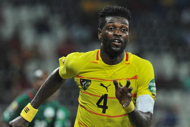 Emmanuel Adebayor in action for Togo