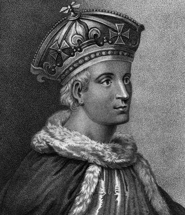 King Henry VI of England (1421 - 1471), the last ruler of the House of Lancaster who lost his throne to the Yorkist leader Edward IV during the Wars of the Roses.