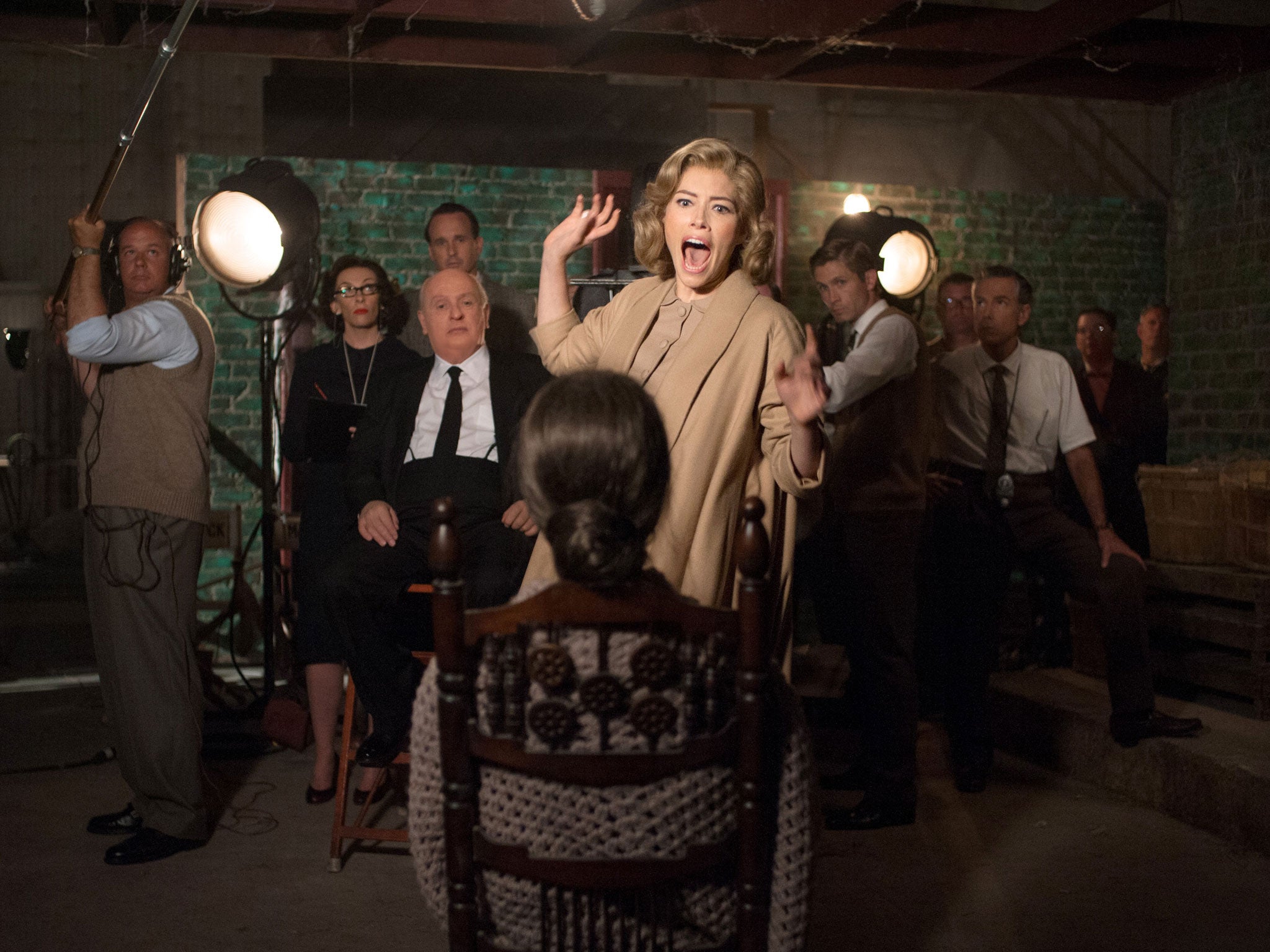 Watch with mother: Anthony Hopkins’ Hitchcock looks on as Jessica Biel’s Vera Miles meets Mrs Bates