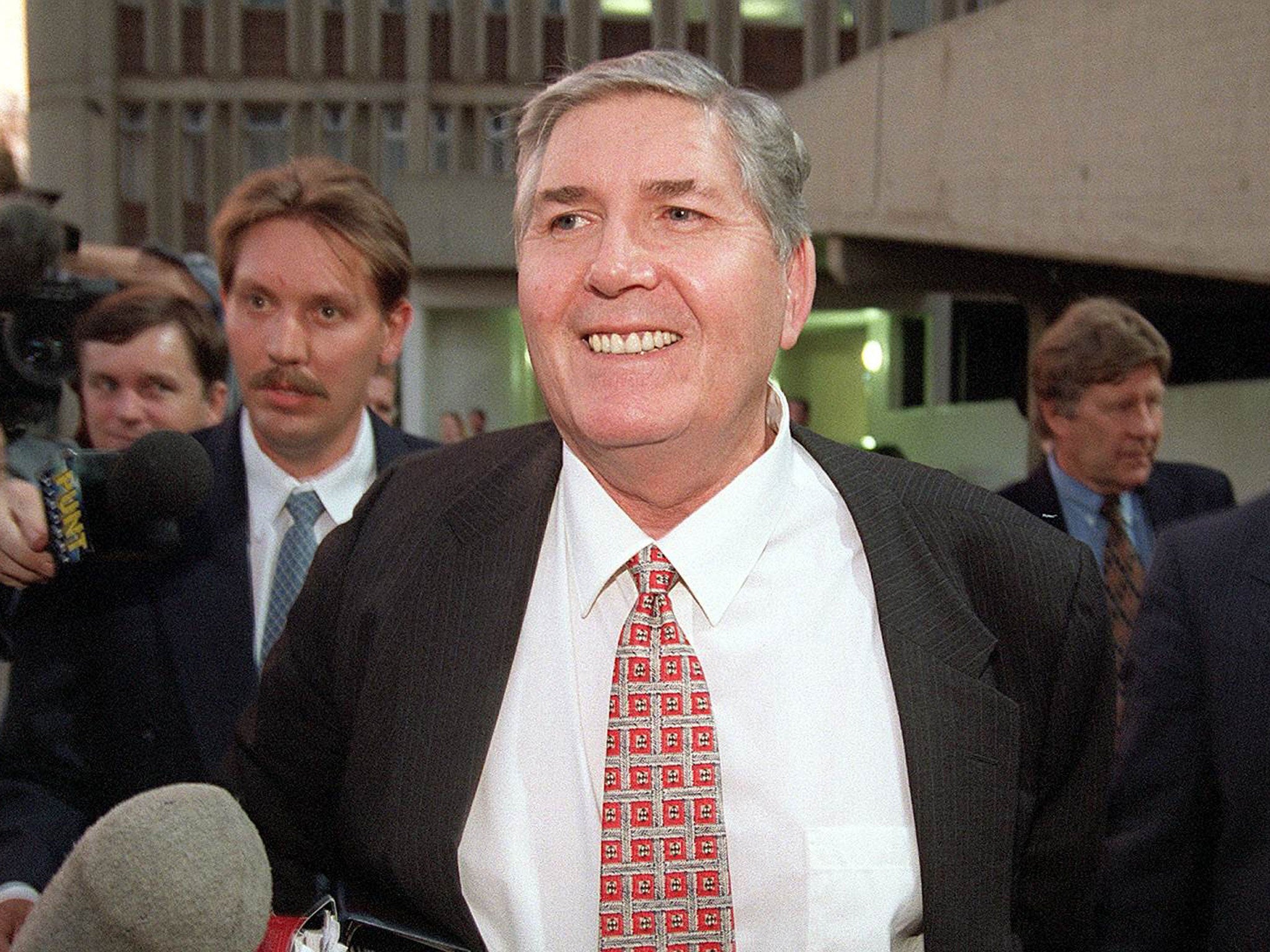 Luyt in 1998 after resigning as head of South African rugby