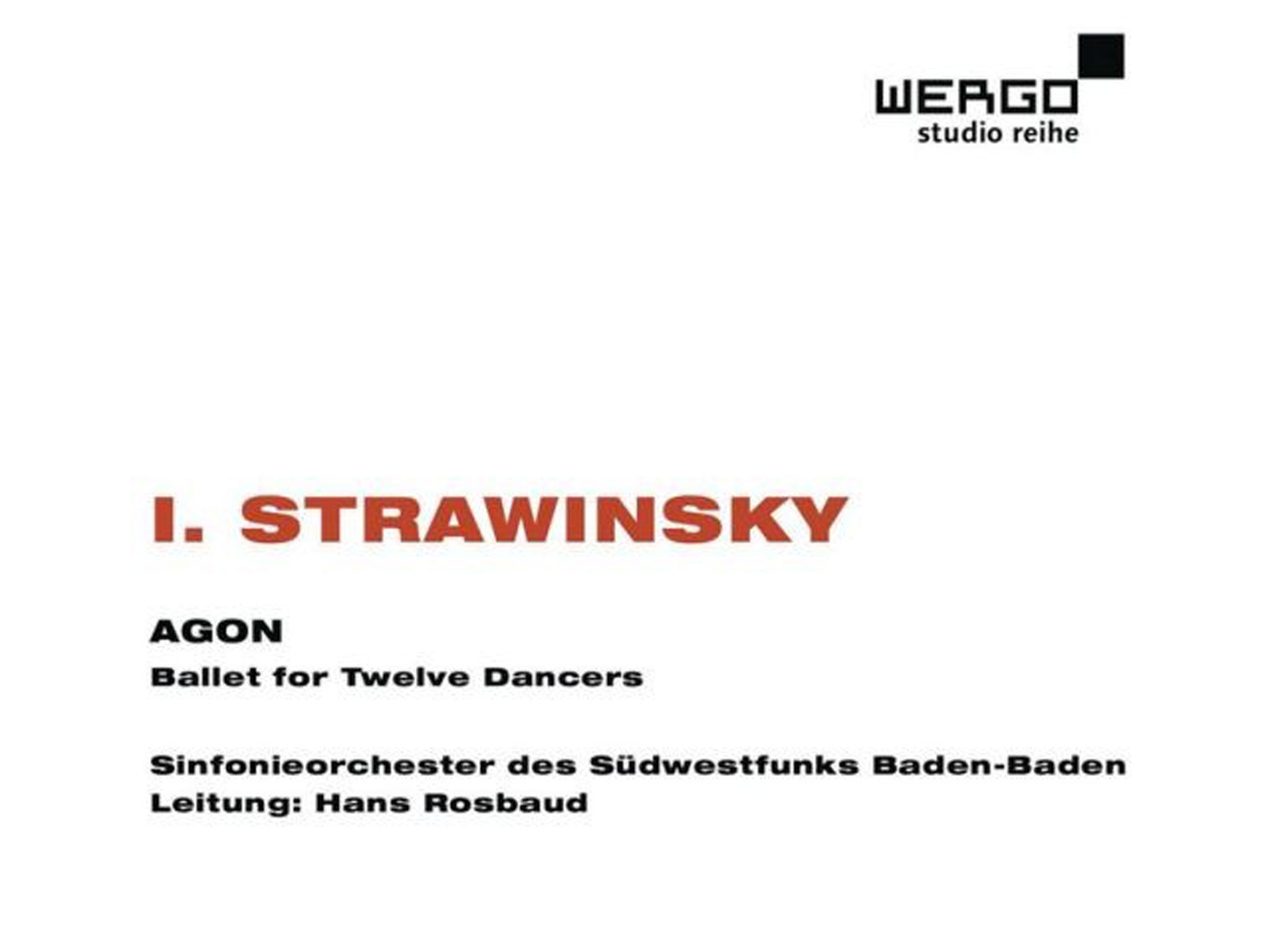 Hans Rosbaud, Stravinsky: Agon (Wergo)