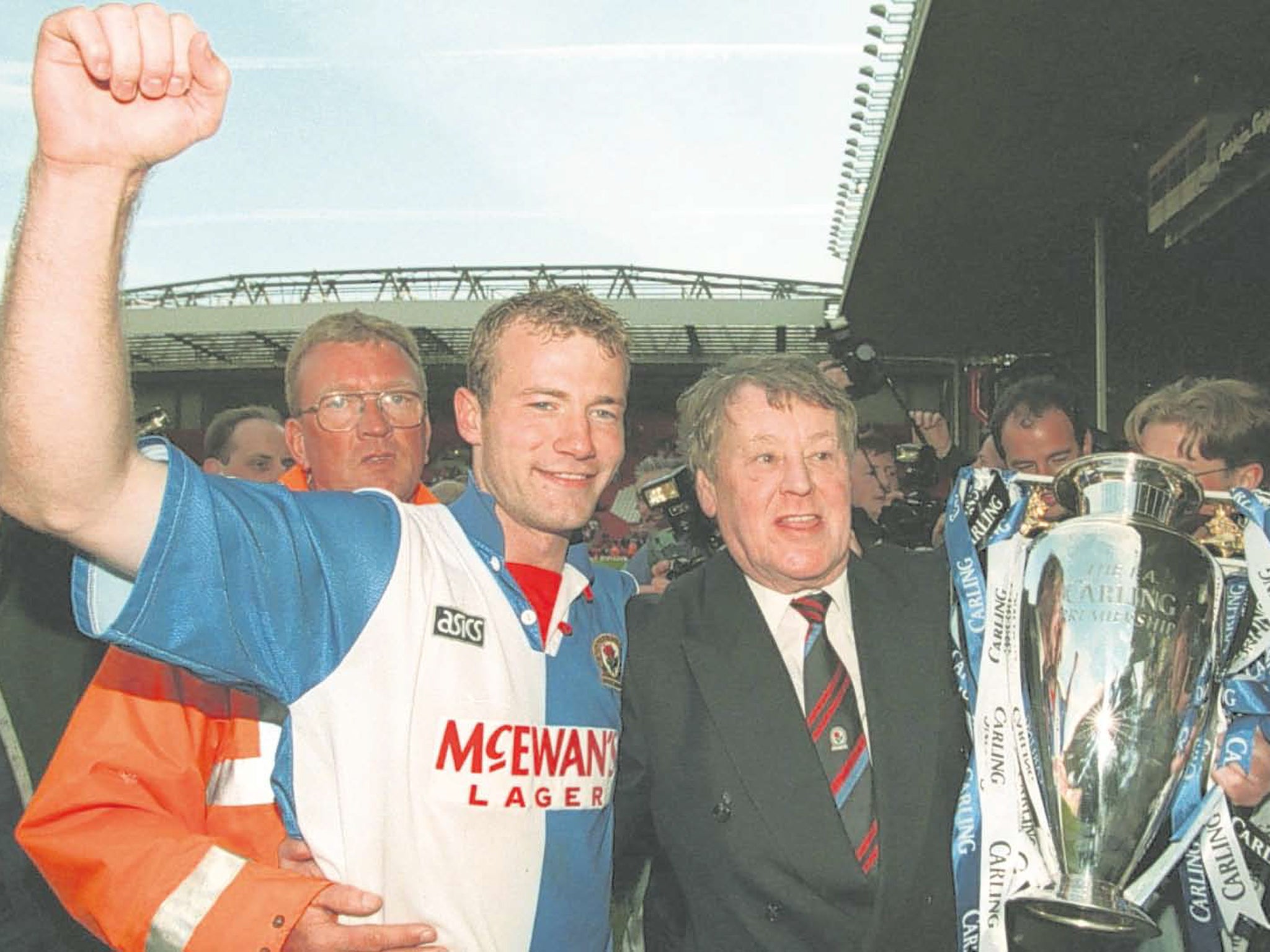 Jack Walker with Alan Shearer at Blackburn Rovers