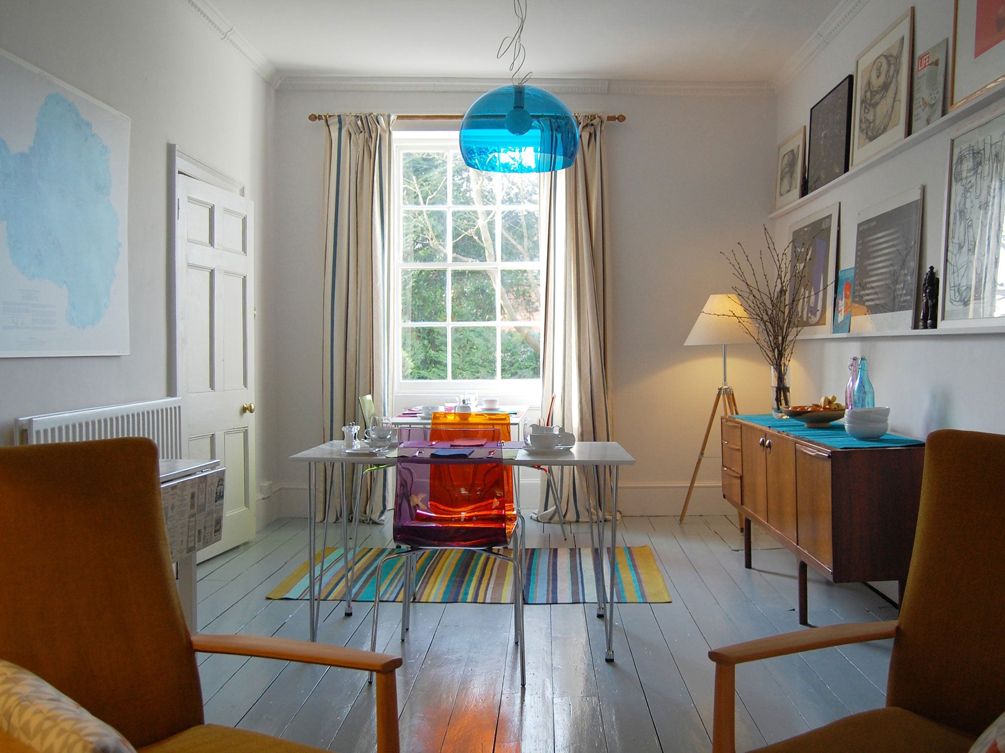 Modern touch: the breakfast room at Ampersand House