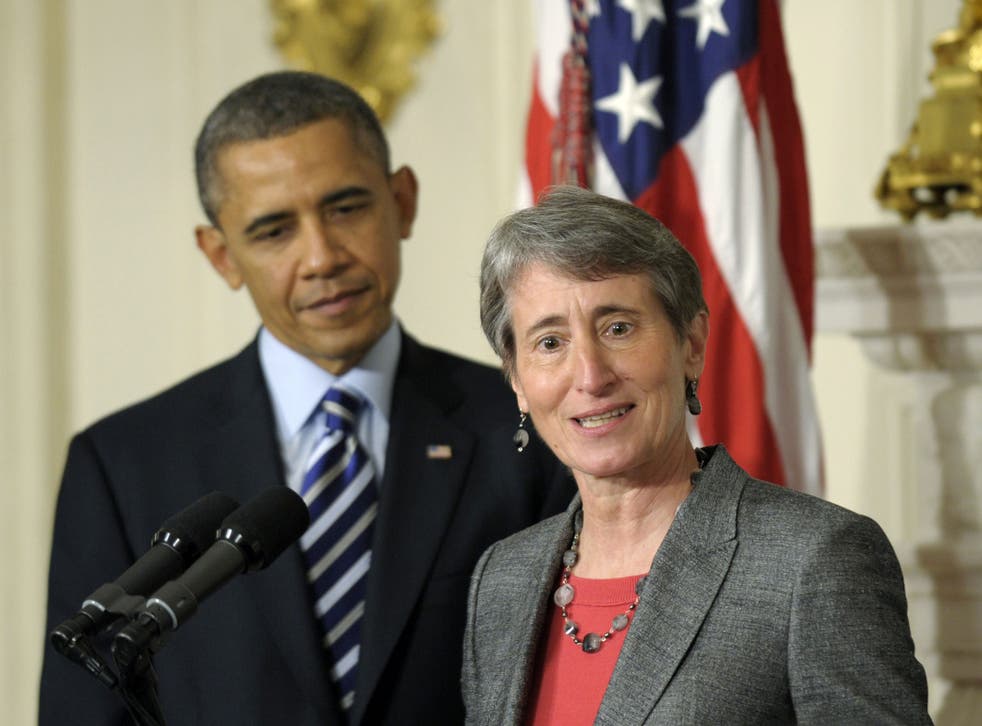 Great outdoors: Sally Jewell, with Barack Obama, will be in charge of conservation