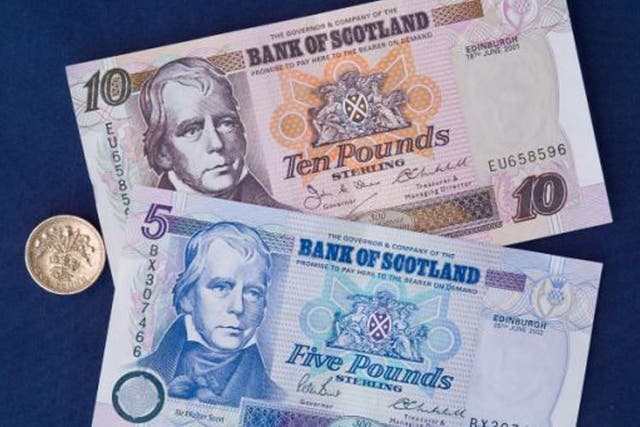 The report from the Treasury outlines four options for currency if voters north of the border decide to leave the UK