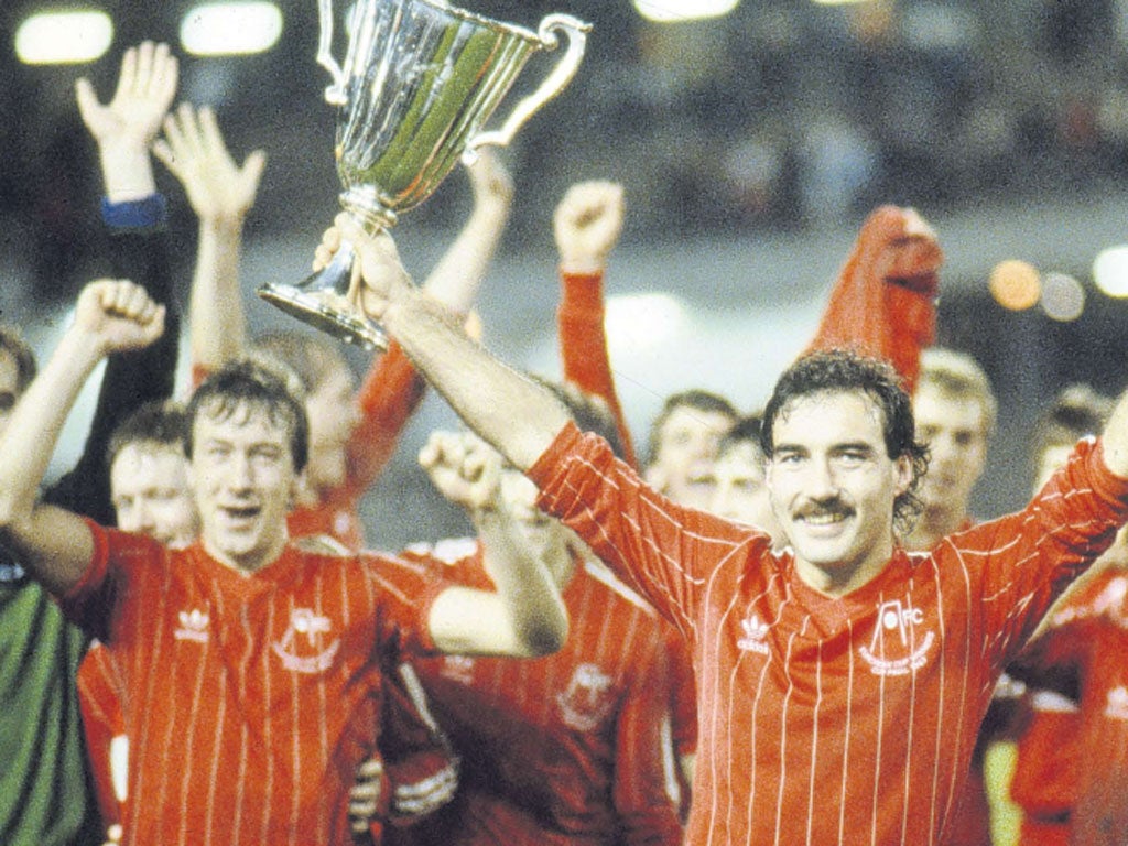 Captain Willie Miller holds aloft the Cup Winners’ Cup after Aberdeen’s 1983 win over Real Madrid