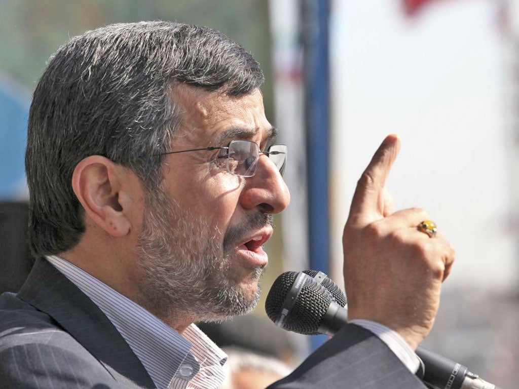 President Mahmoud Ahmadinejad said today that he was ready to hold talks with the US if the West stopped pressuring his country