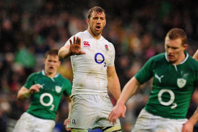 England captain Chris Robshaw in action against Ireland
