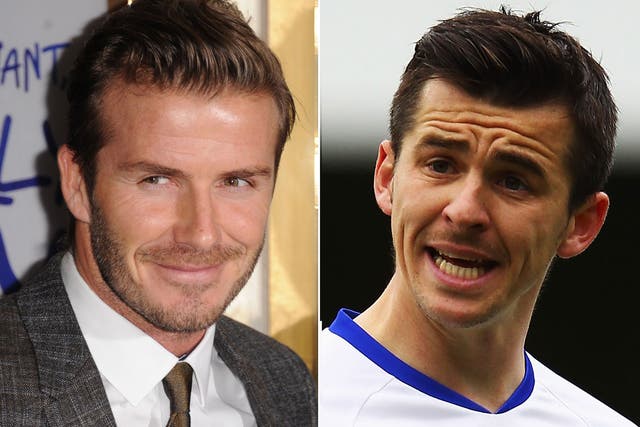 David Beckham (left) might make his Paris St Germain debut against a Marseille side including fellow Englishman Joey Barton (right)