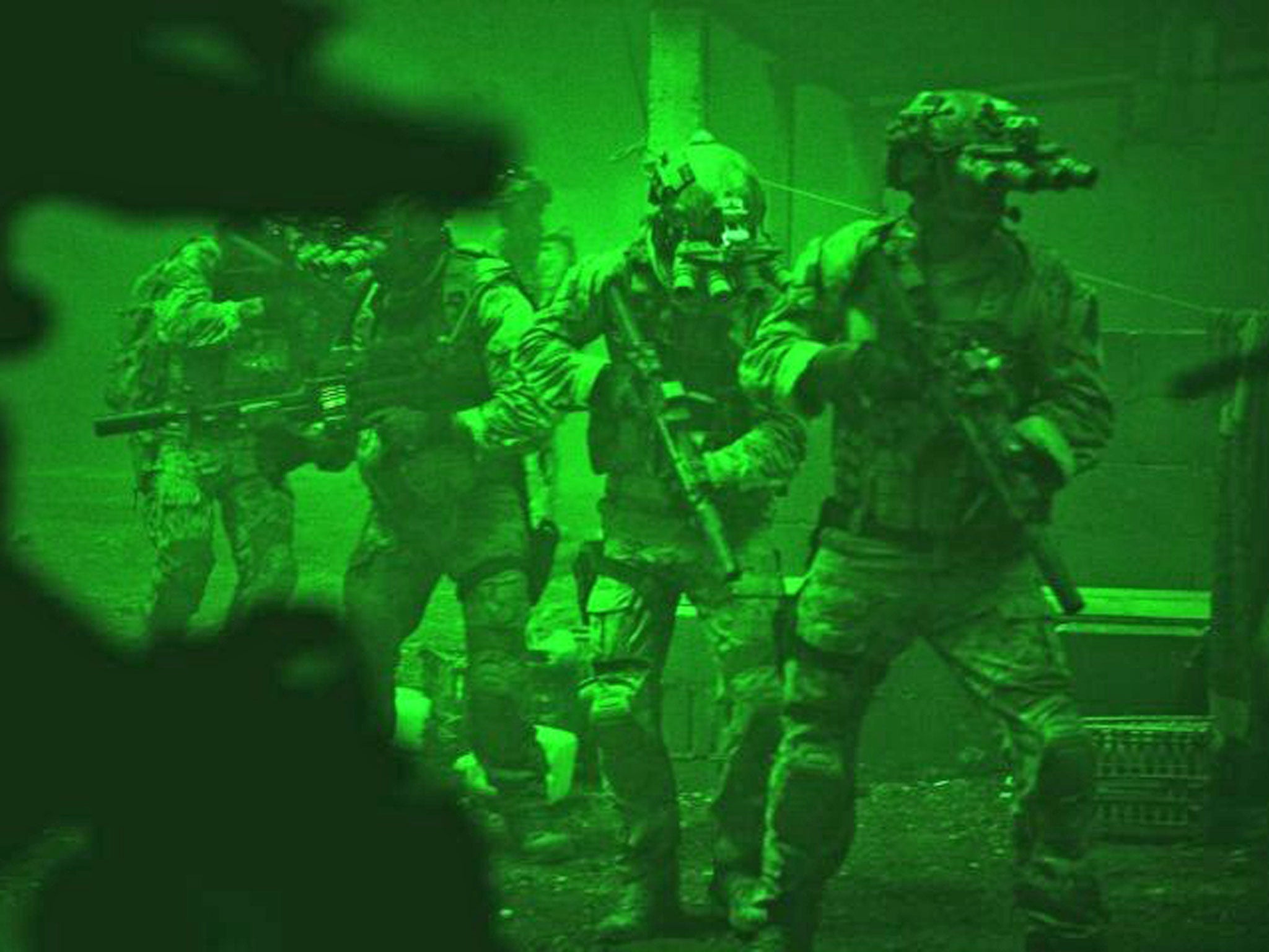 Troops prepare for their mission in Kathryn Bigelow’s movie Zero Dark Thirty