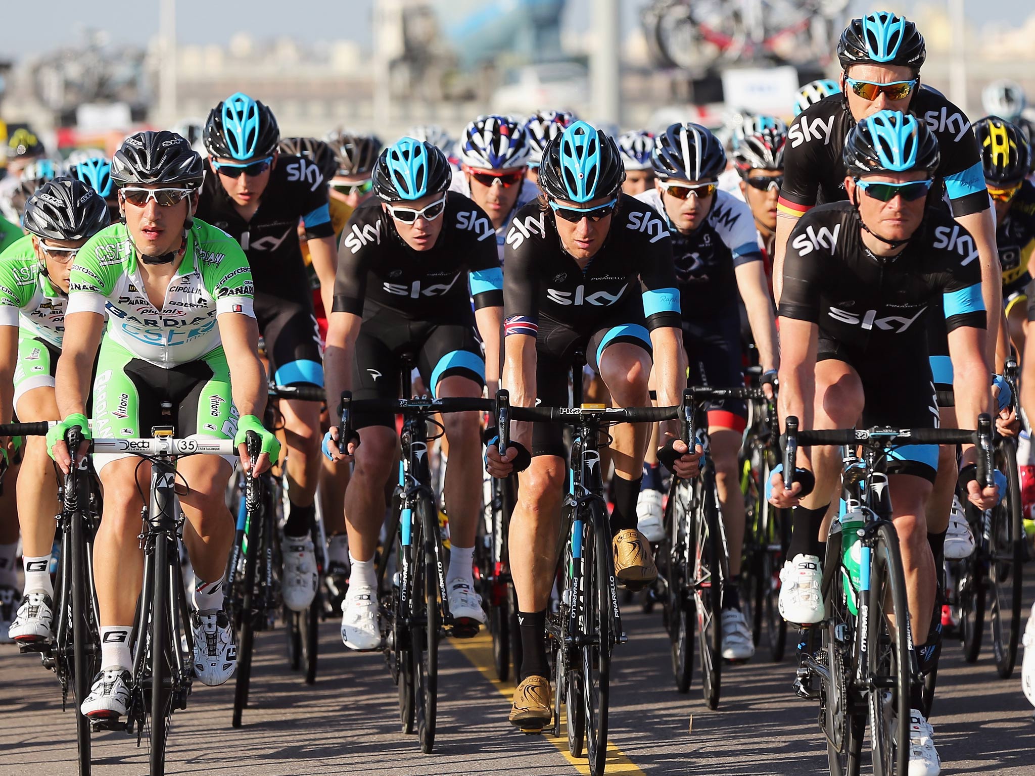 Bradley Wiggins and Chris Froome in Oman